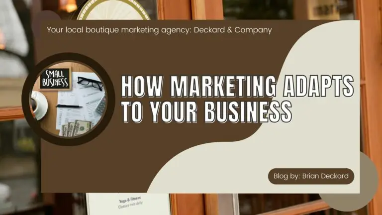 How Marketing Adapts to Your Business by Brian from Deckard & Company of Bradenton, Florida