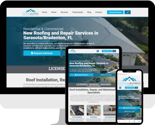 Roofing Company WordPress Website Design and Development by Brian Deckard of Deckard & Company